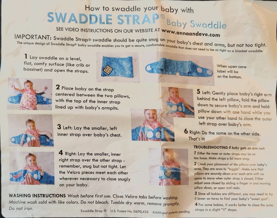 Baby swaddle by Anna&Eve