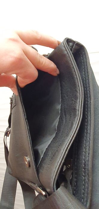 Torba męska listonoszka torebka na ramię czarna rovicky