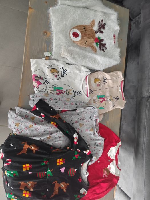 Śliczny zestaw świąteczny dla dziewczynki 116 , na ok. 5 lat