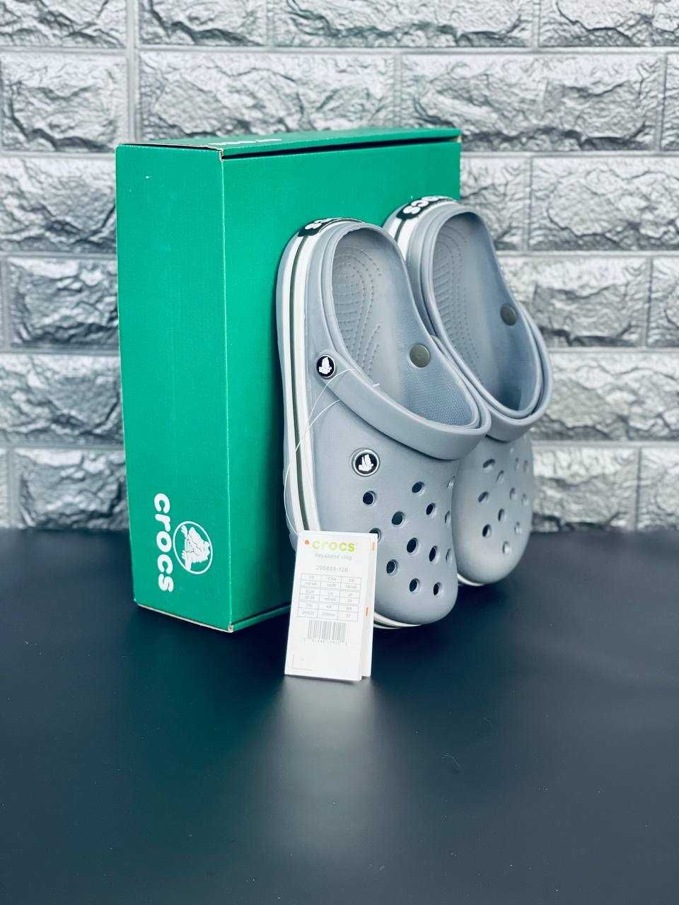 Crocs Gray мужские к отпуску Летние тапочки New! Шльопанці Крокс Топ!