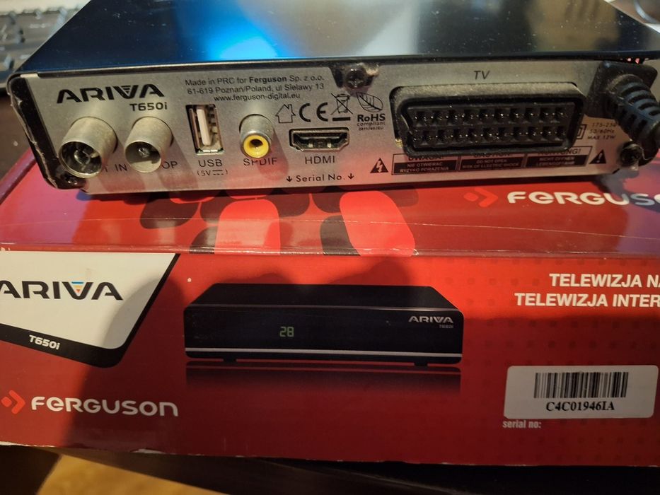Dekoder DVBT Telewizja naziemna Ferguson Ariva T650i
