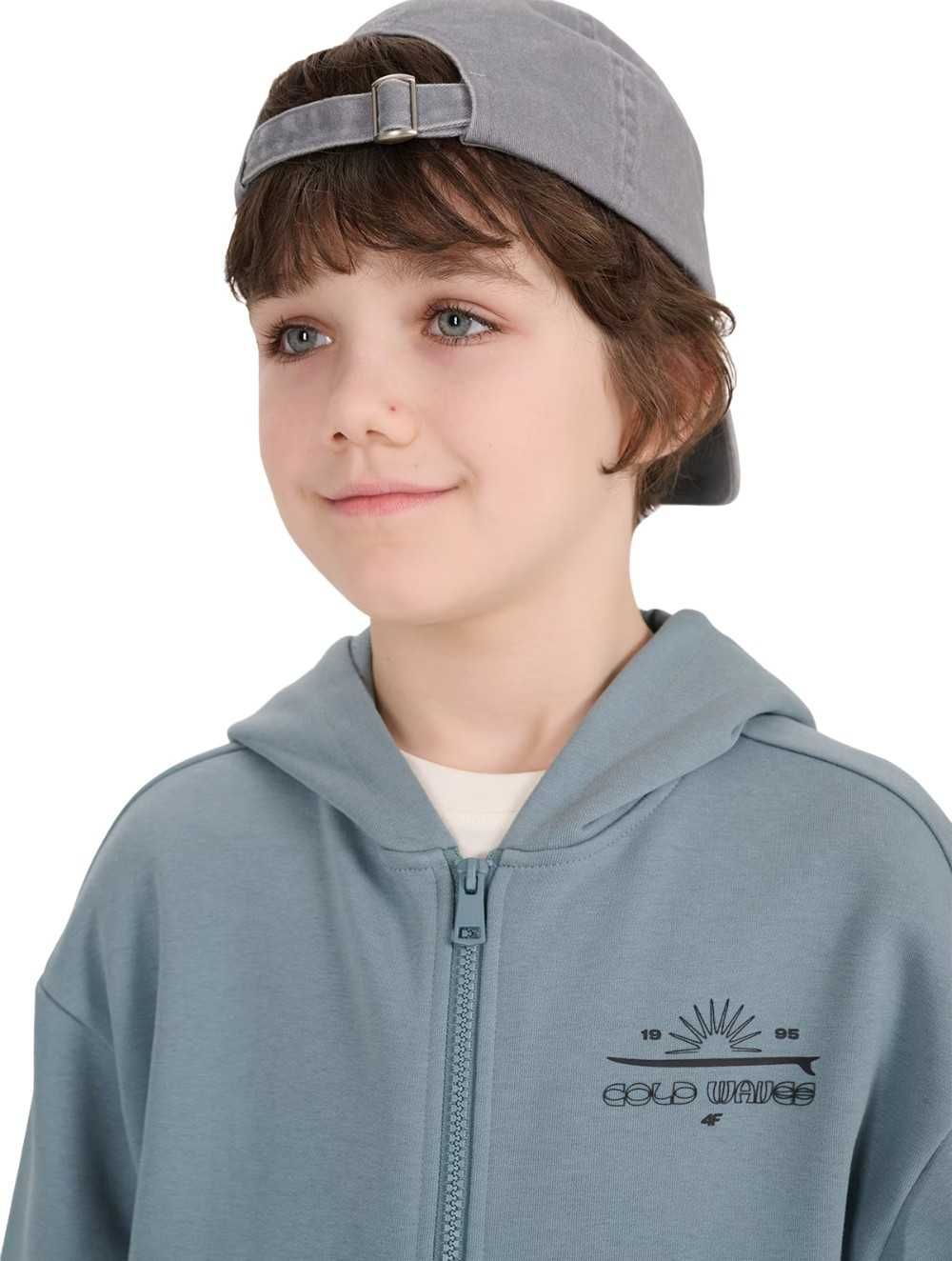 Bluza dresowa sportowa rozpinana kaptur chłopięca 4F: różne rozmiary