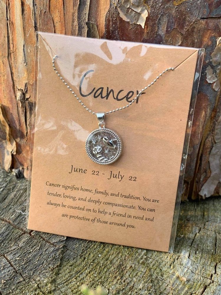 nowy naszyjnik znak zodiaku rak cancer kolor srebrny astrogia horoskop