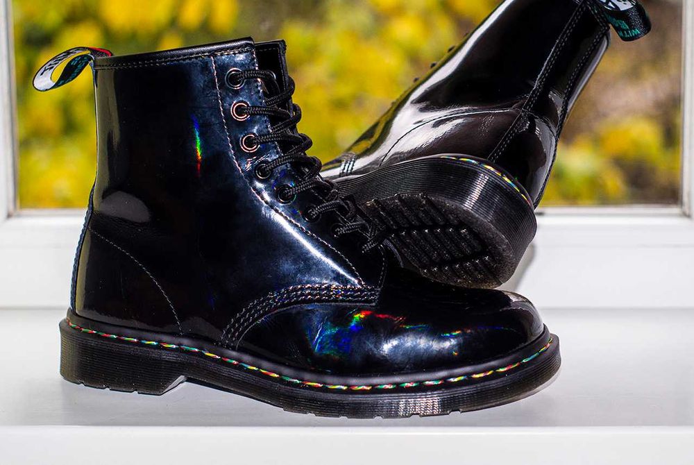 Черевики Dr. Martens Rainbow Patent Lamper 1460 Ws Black 42 р оригінал