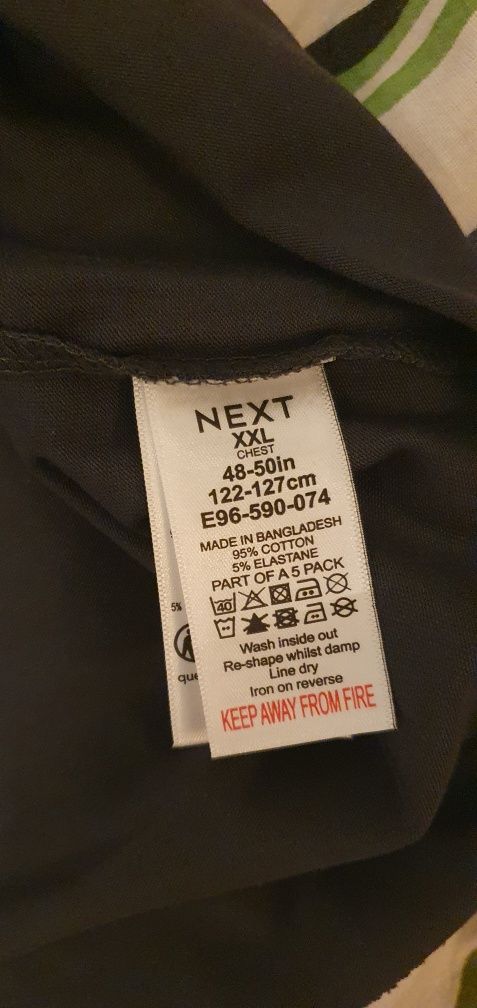 Next 5 pack koszulki polo męskie XXL  grey blue green red stone