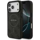 Etui Guess 4G Ring Classic Logo MagSafe do iPhone 17 Pro - czarne