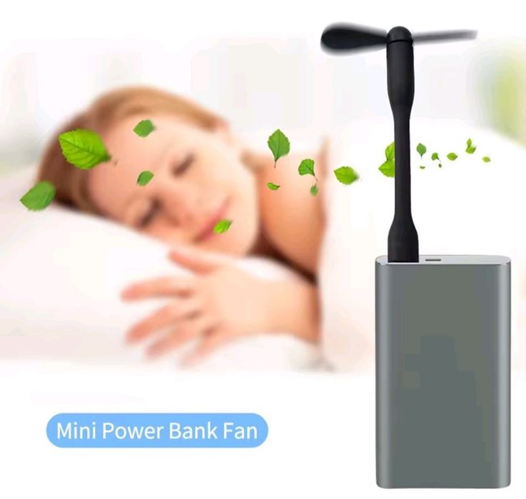 Вентилятор гнучкий USB Чорний для повербанків та ноутбуківВентилятор г