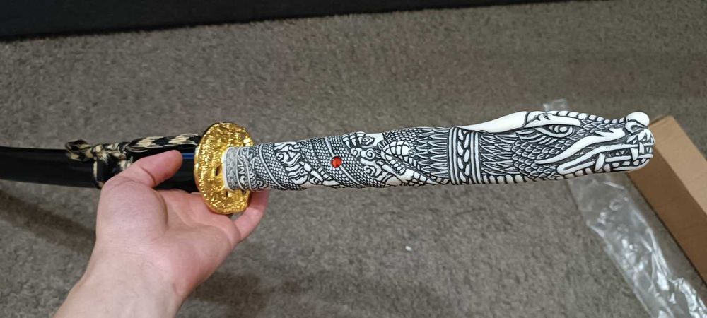 Самурайский меч Grand Way Katana 4145 Катана Ніж Нові Маклауд Дракон +