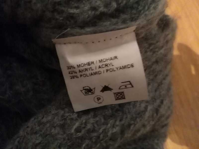 Sweter oversize Olimpia 42/44 XL/XXL sukienka szary moher