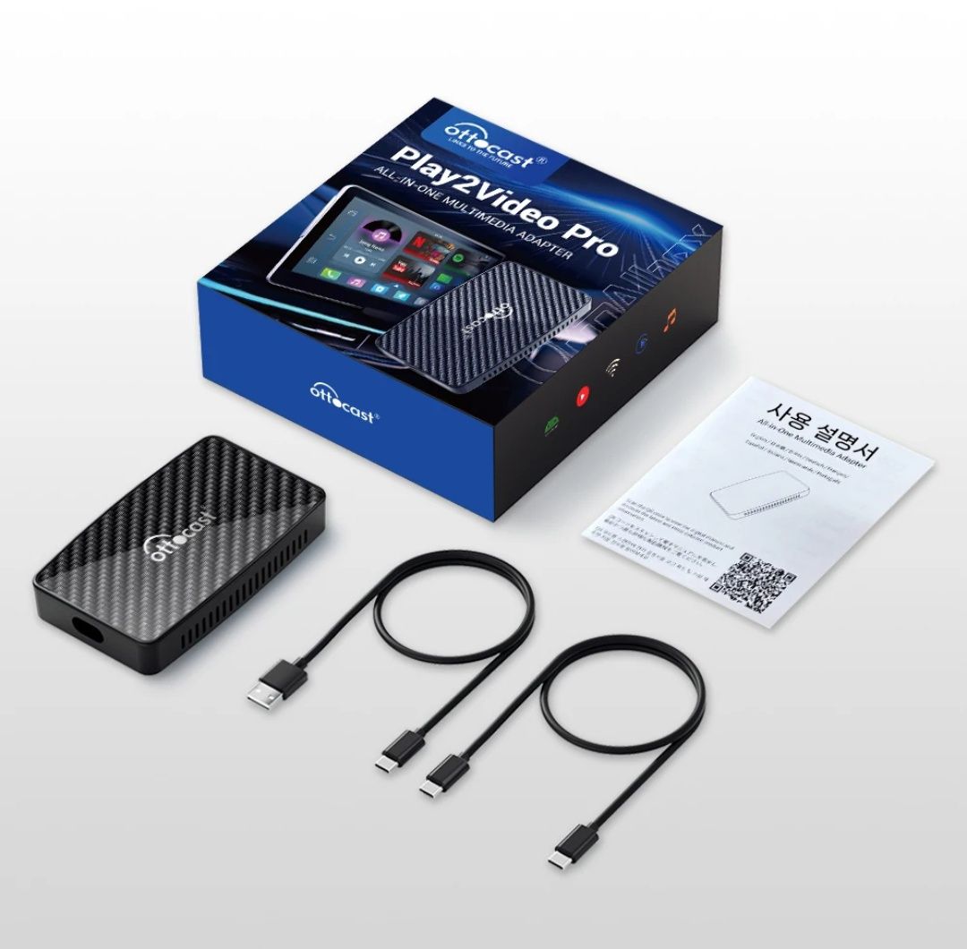 OTTOCAST Play2Video Pro Adaptador Carplay Android Auto  SEM FIOS novo