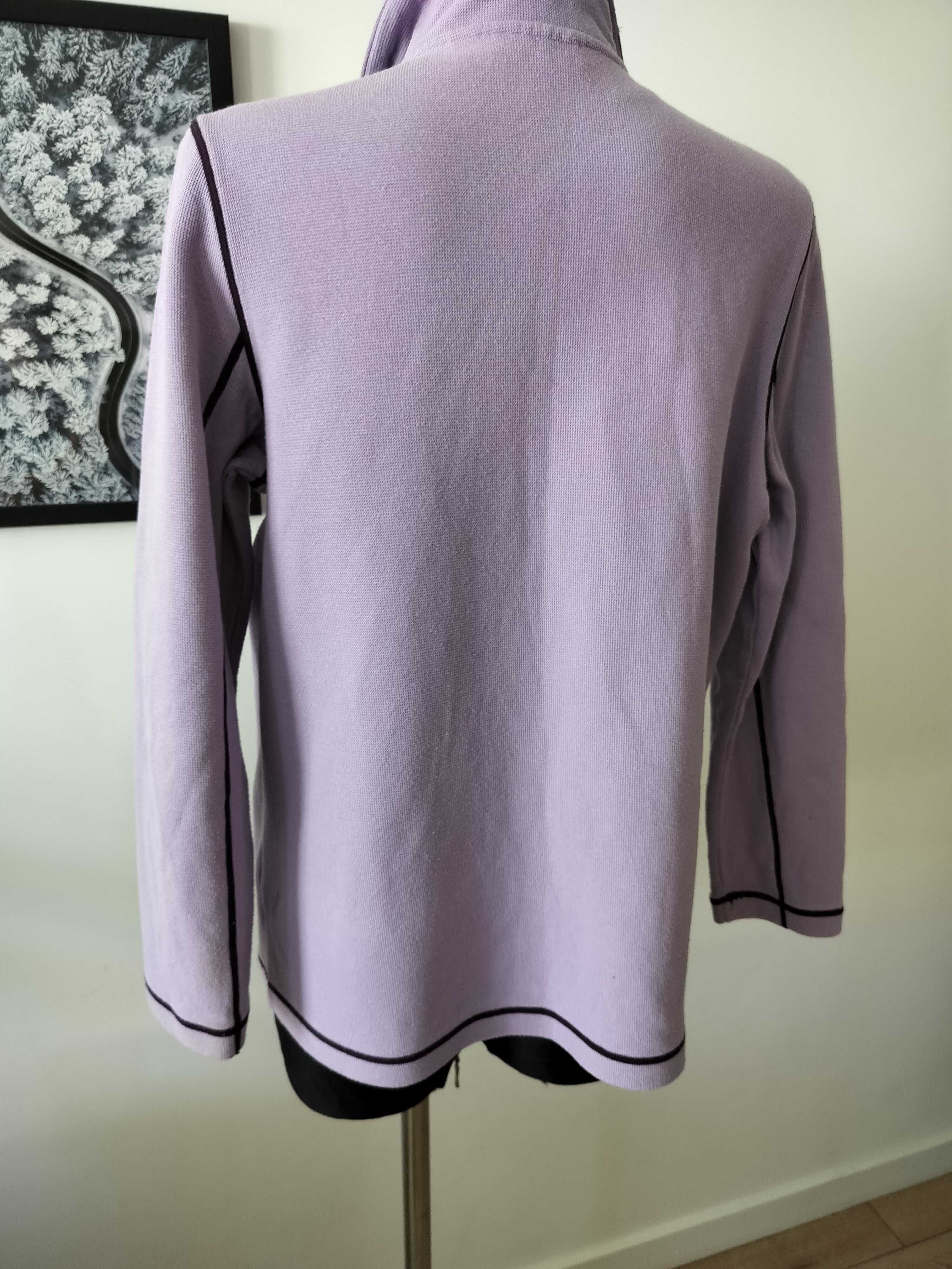 Sweter damski 44 szykowny zapinany napy kieszenie rozpinany bawełna