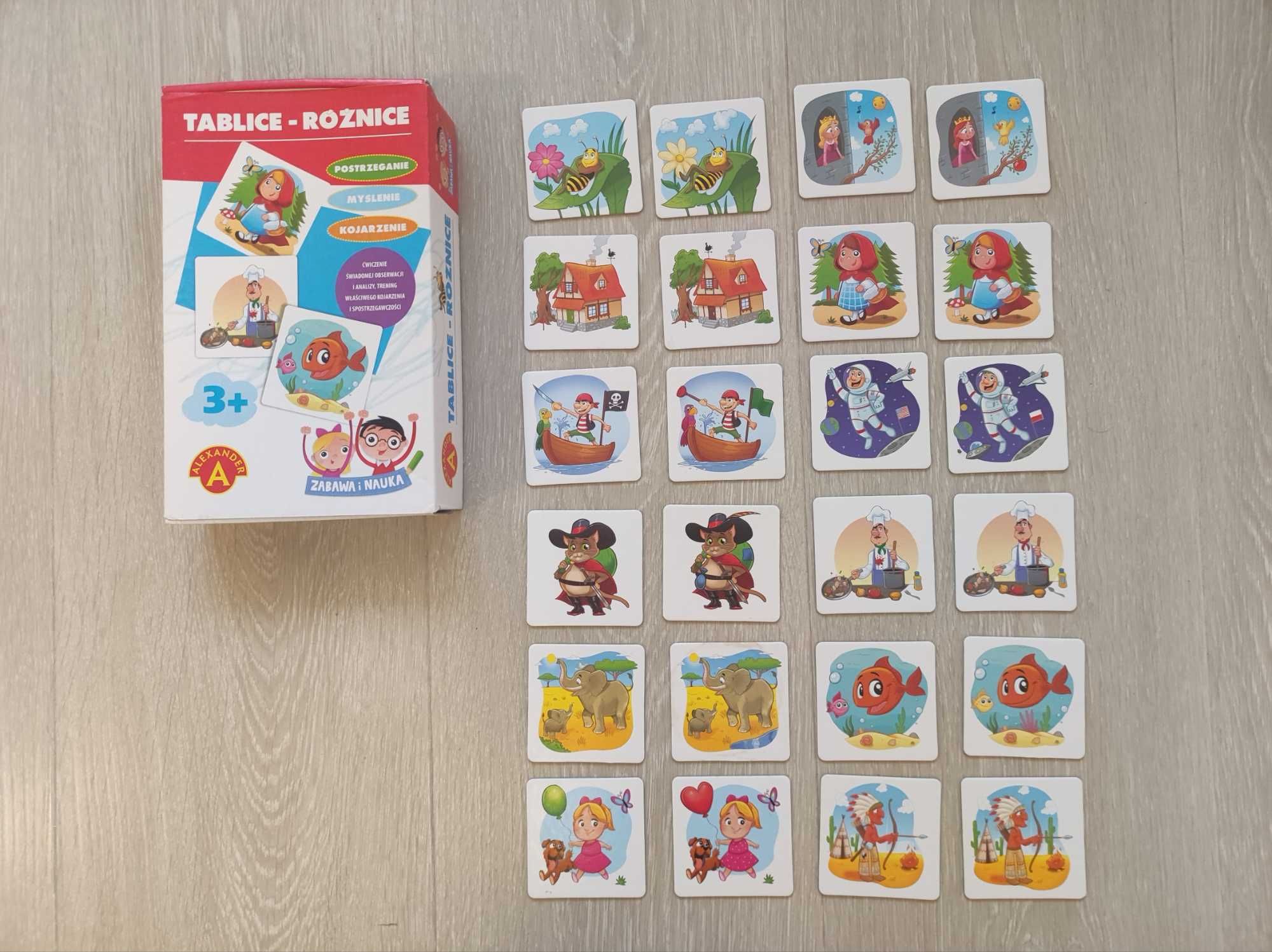 Zestaw puzzle + karty z różnicami + gratis, 2+