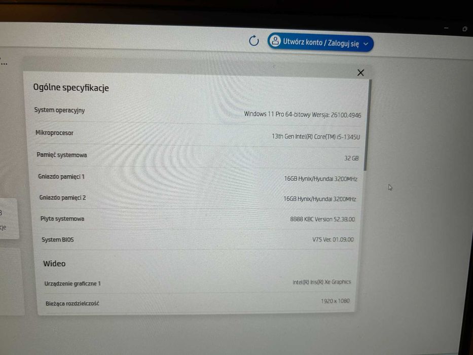 HP Elitebook 640 g10 i5 1345U 32GB RAM NOWY 1tb SSD Bardzo szybki