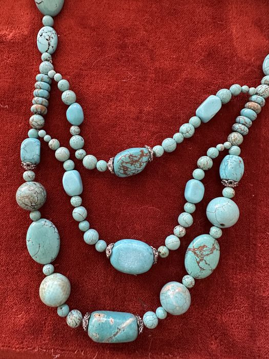 Grande colar de turquesas