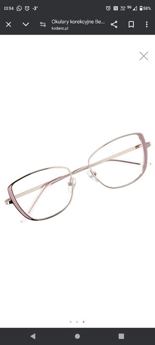 Okulary korekcyjne Belutti moc -5,5 • PD 31,5 • indeks 1,74