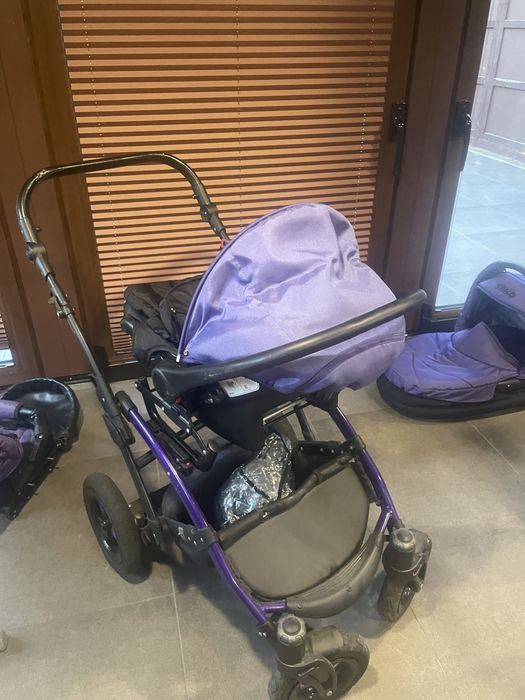 Wózek 3w1 Tako Laret fioletowo czarny