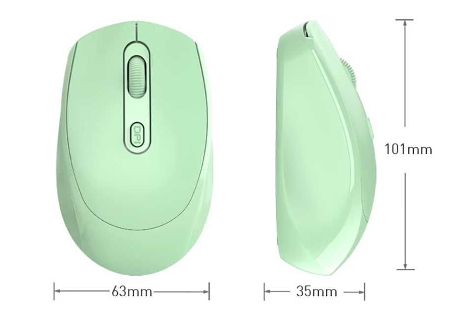 Беспроводная компактная Мышь 1600DPI белая 2.4GHz