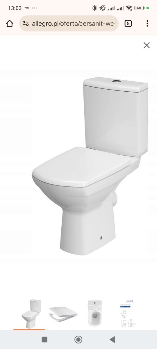 Cersanit WC Kompakt Carina 482 new Cleanon z deską