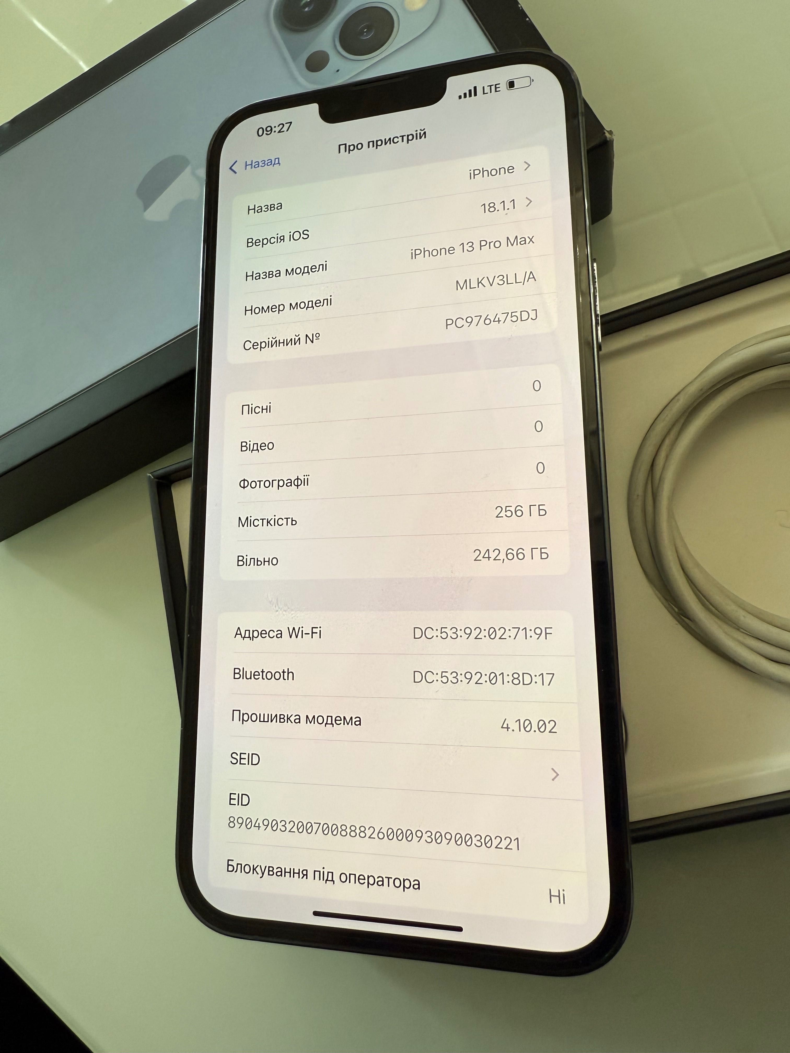 iPhone 13 pro max 256 gb neverlock