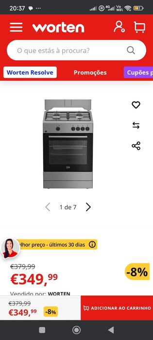 Vendo Fogão a gás semi novo