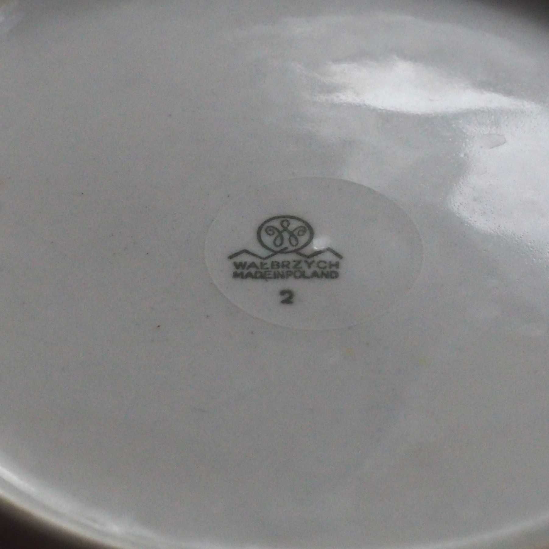 Patera na owoce, PRL ręcznie malowana  porcelana Wałbrzych