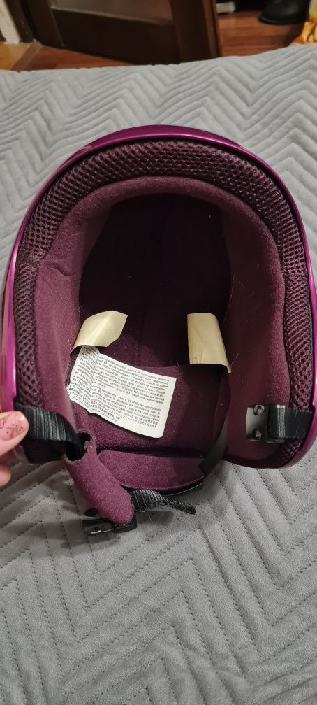 Dziecięcy kask Wed'ze kolor fioletowy, rozmiar 48-52 cm