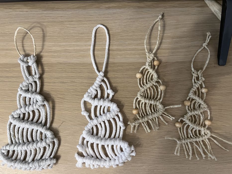 Rękodzieło makramy choinka