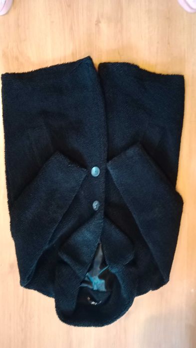 F&F Modna  kurtka futerko/kożuszek czarna rozm. 44-46-48 (oversize)