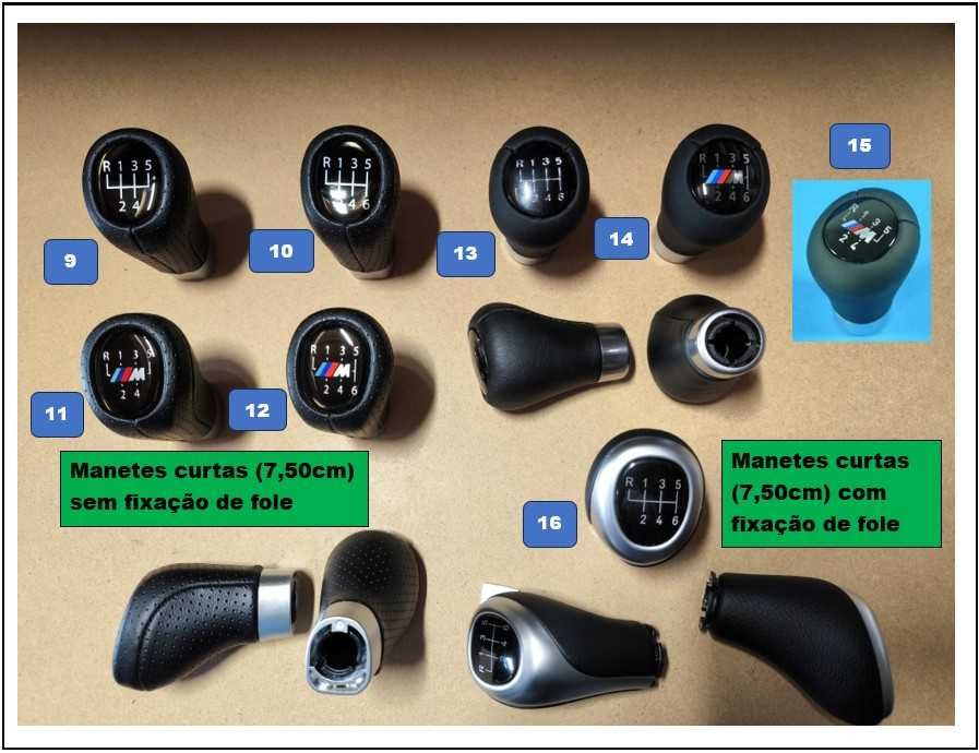 Manete moca seletor caixa curtas ou longas todos os modelos BMW