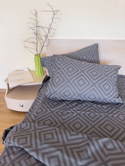 Стильна постільна білизна в ромб, бязь голд