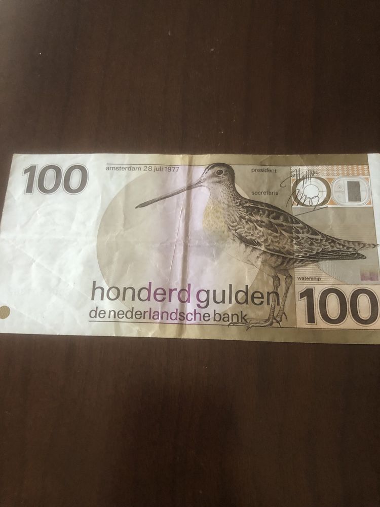 Nota de 100 forins holandesa em bom estado