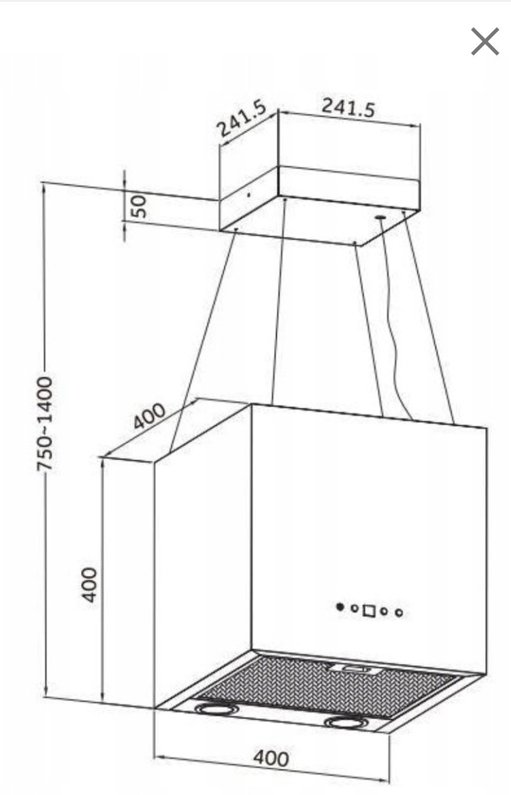 Okap kuchenny 40 cm Berdsen