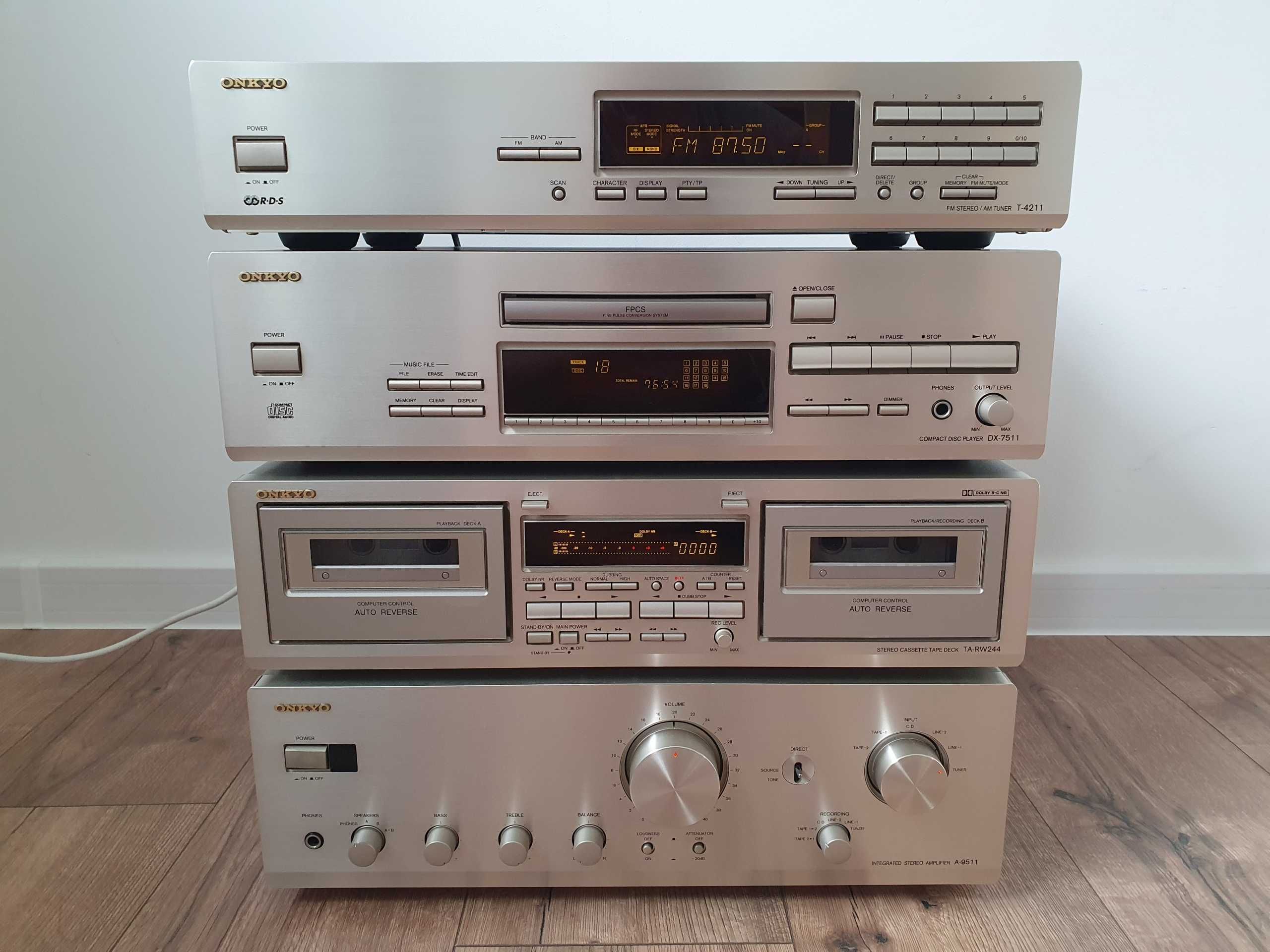 Zestaw Wieża ONKYO A-9511 ONKYO TA-RW244 ONKYO DX-7511 ONKYO T-4211