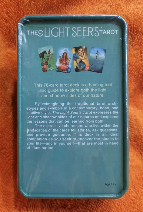 Колода карт таро світлого провидця в жестяній коробці зелений зріз