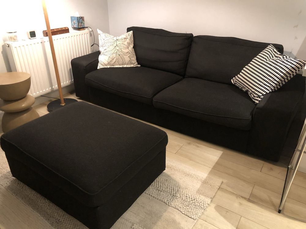 Sofa IKEA  KIWIK + podnozek/puf ze schowkiem/
