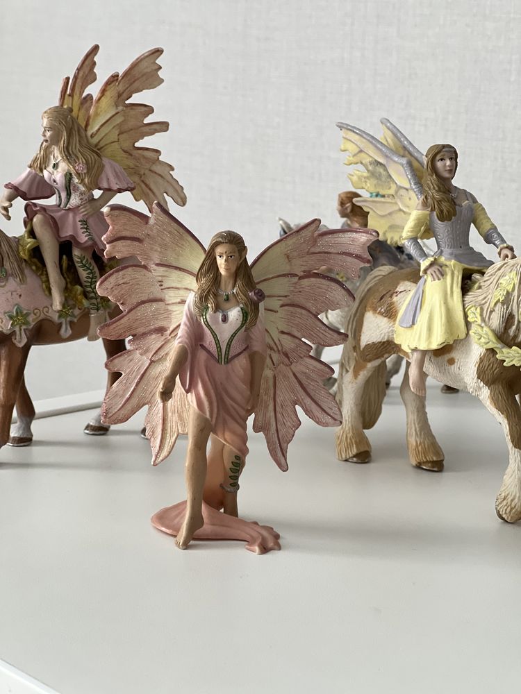 Schleich Шляйх фигурки лошадь конь фея лошадки собака оригинал