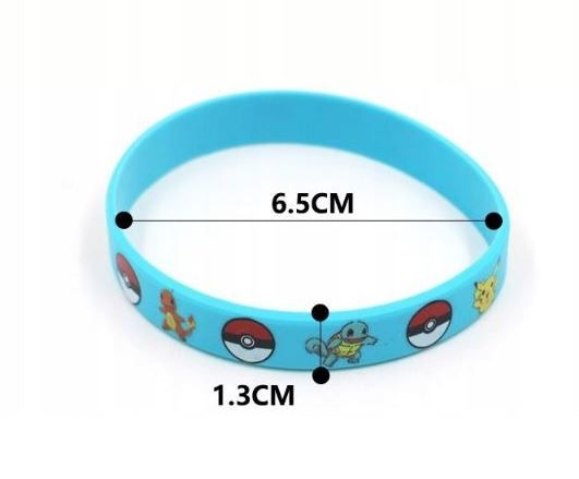 Pokemon Bransoletka Opaska Na Rękę Pikachu Czarna Niebieska Żółta