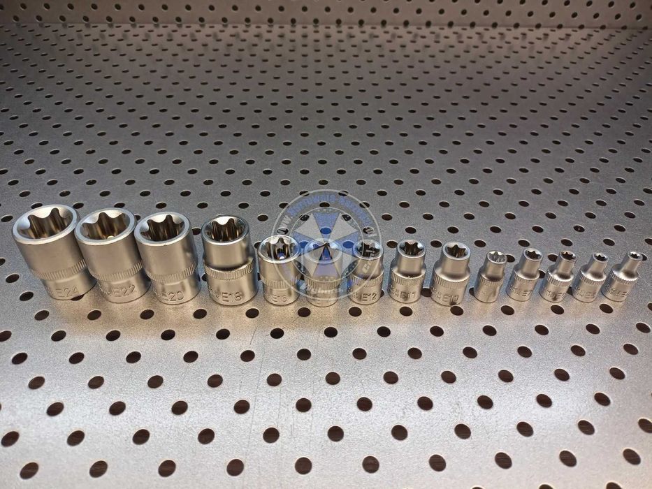 Nasadki E-Torx E4-E24 Nasadki TORX klucze Torx klucze nasadowe TORX