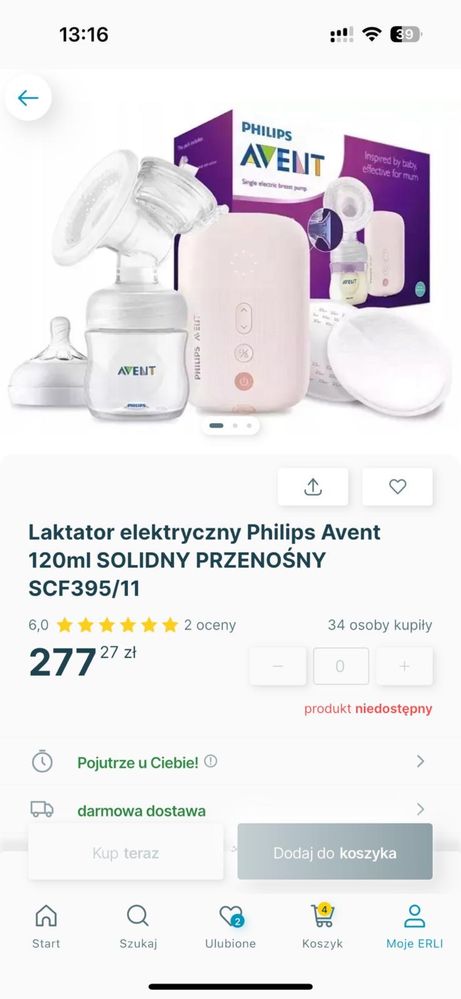 Laktator Philips Avent