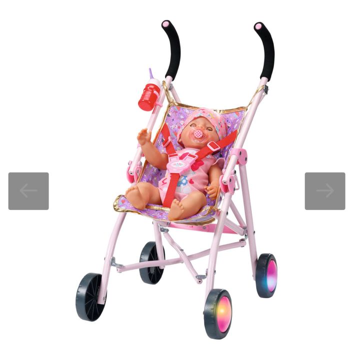 Коляска для ляльки BABY BORN День Народження - Яскраві вогники