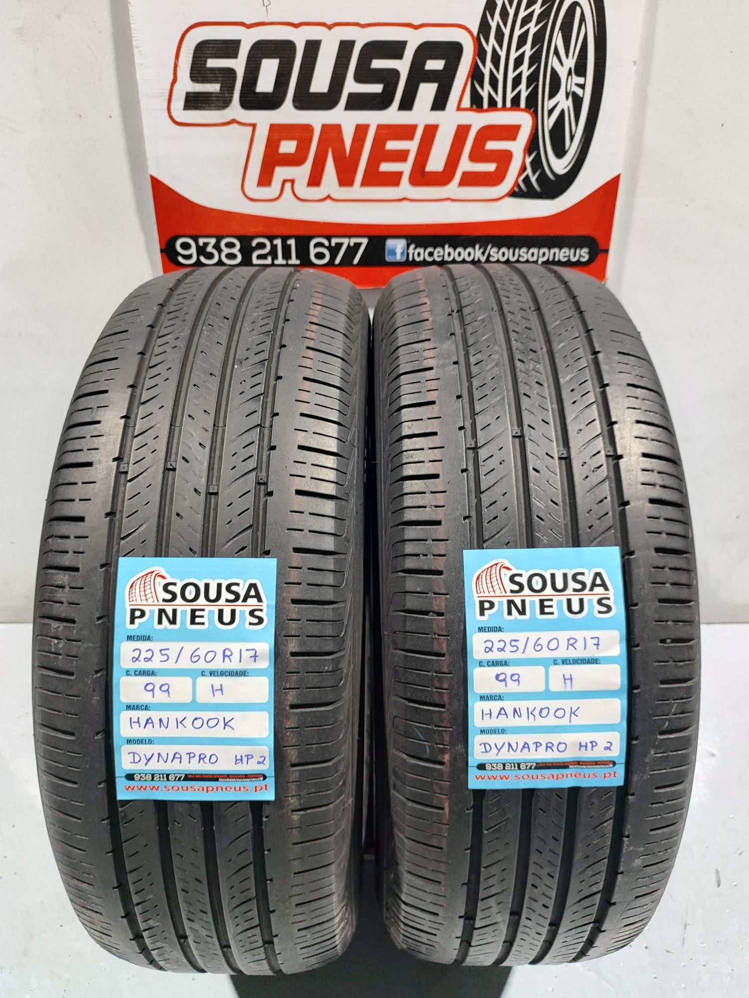 2 pneus semi novos 224-60R17 Hankook - Oferta dos Portes