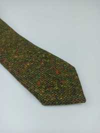 Altea Milano wełniany mięsisty zielony khaki krawat wa74