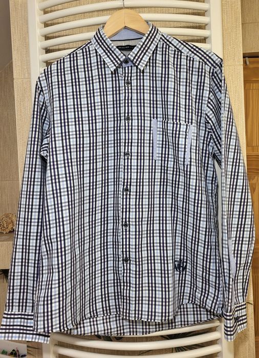 koszula męska w kratkę z długim rękawem Selected Homme L