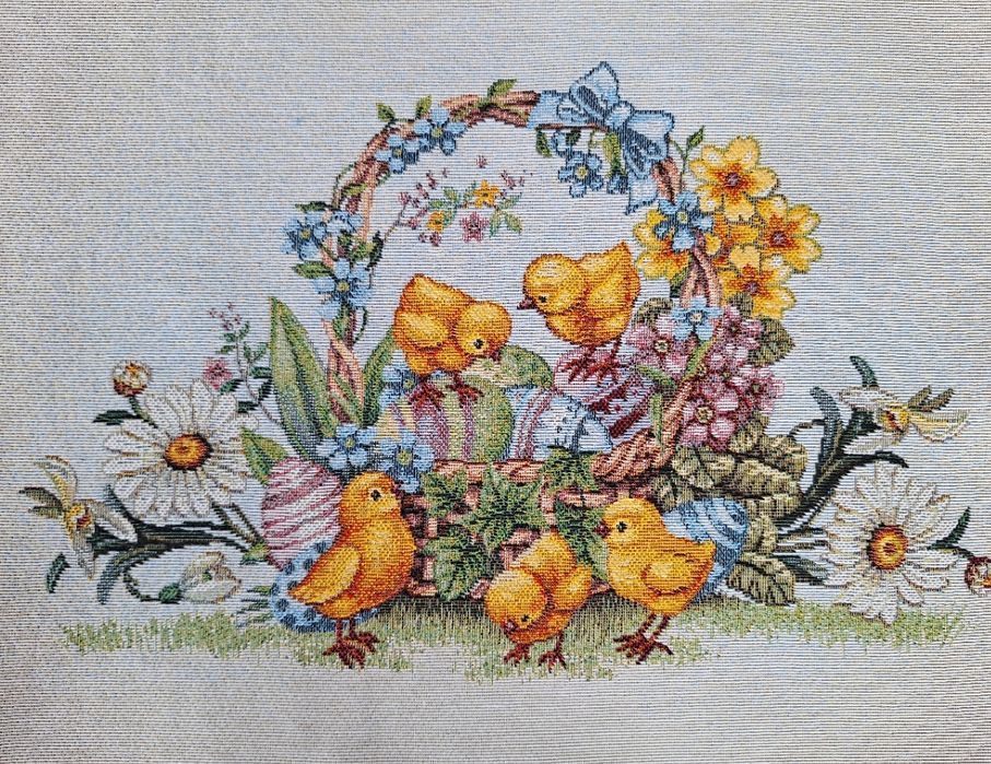 Bieżnik Wielkanocny 40x100 cm gobelinowy L58 Kurczaczki