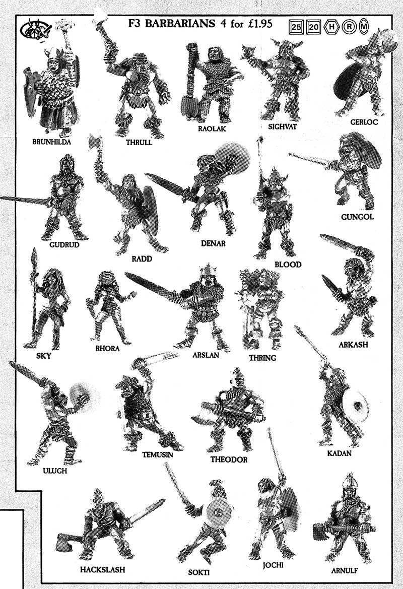 Warhammer Fantasy Battle: F3 Barbarians, Brunhilda, oldhammer