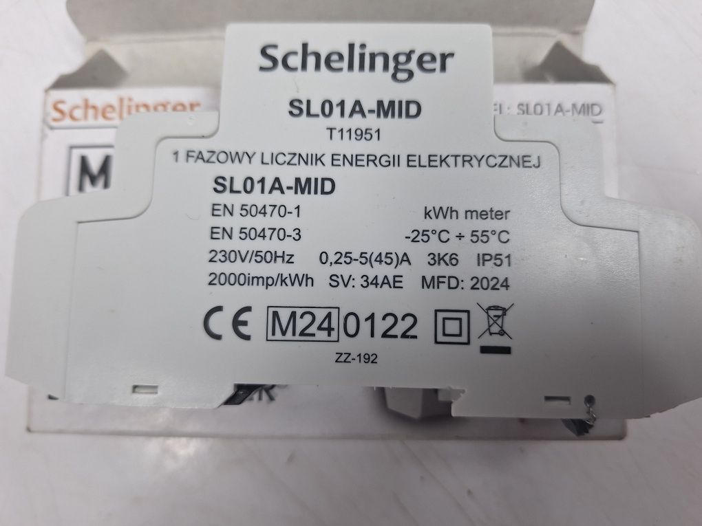 1 fazowy licznik energii elektrycznej SL01A-MID SCHELINGER