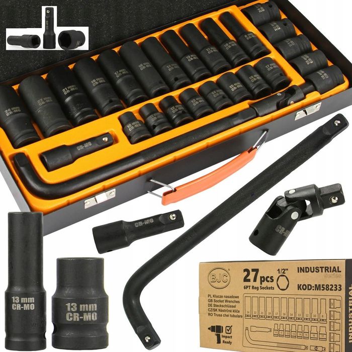 KLUCZE NASADOWE NASADKI UDAROWE 1/2 8-24mm 6k BJC