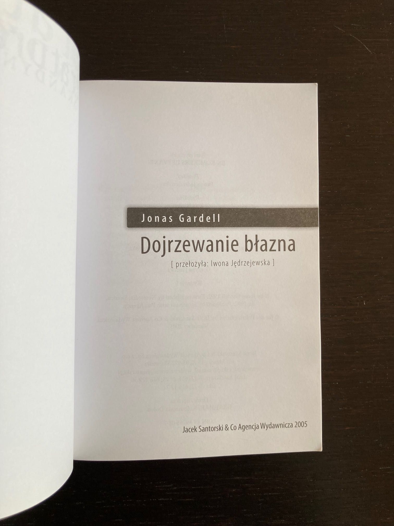 Jonas Gardell - Dojrzewanie błazna (literatura skandynawska)
