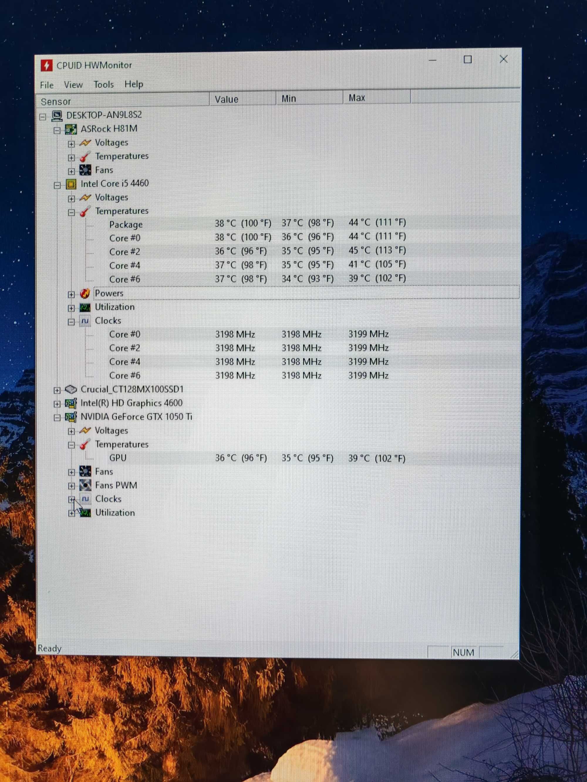 KOMPUTER: i5-4460, 16GB RAM, GTX 1050Ti 4GB, SSD