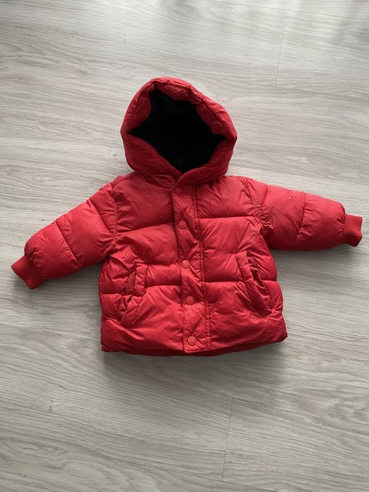 Kurtka zimowa chłopięca Zara 74 czerwona ocieplana